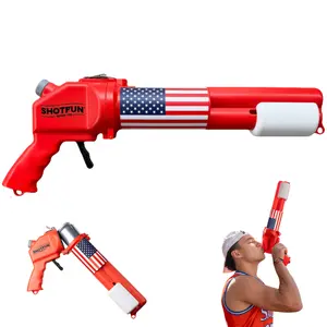 Shotfun (USA Red, Slim Can) - Innovative Shotgun Tool for 12 oz Cans - Ideal for Tailgates, College Parties, Beach Days, Golf Trips, Spring Break, and More