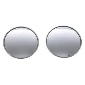 2 Pcs Round Stick-On Convex Blind Spot Mirror Set
