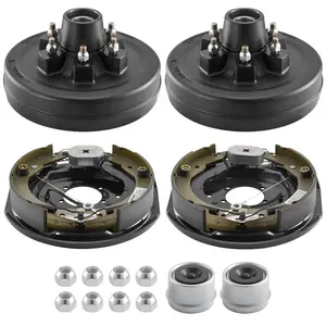fathersdaygift VEVOR Electric Trailer Brake Assembly, 12x 2 Inch, 1 Pair Self-Adjusting Electric Brakes Kit for 6000 lbs Trailer Axle, Backing Plates for Braking System Part Replacement, Fit for Trailers, RVs