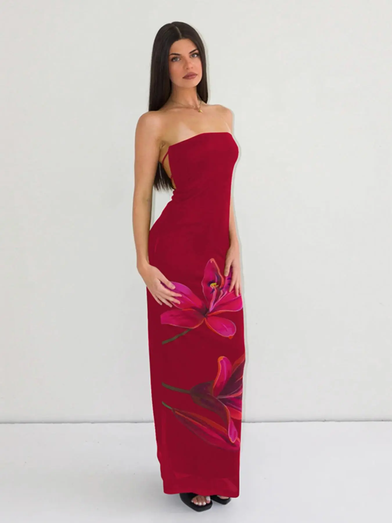 long floral dresses for evening Flower Blossom Prom Dress Long Floral Formal Gown FD2900  Viniodress