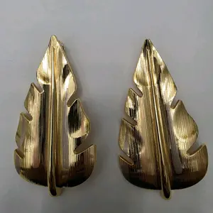 #309. 18K Gold Plated Bold Leaf Earring  Unique  High quality  Water Resistant  Hypoallergenic  Nickel Free Every day,  Party .
