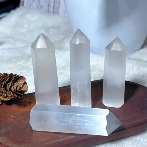 Natural Selenite Obelisk Selenite Crystal Tower Premium Quality Selenite Point Crystal Healing Home Decor