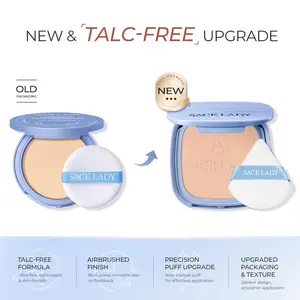 Oil Control Face Powder,Waterproof Setting Powder,Talc-Free Matte Face Makeup With Puff 0.35Oz