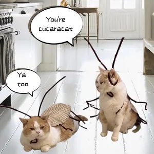 Pet cockroach clothes cat clothes funny cos cockroach temptation dress up props handmade diy twist stick material package