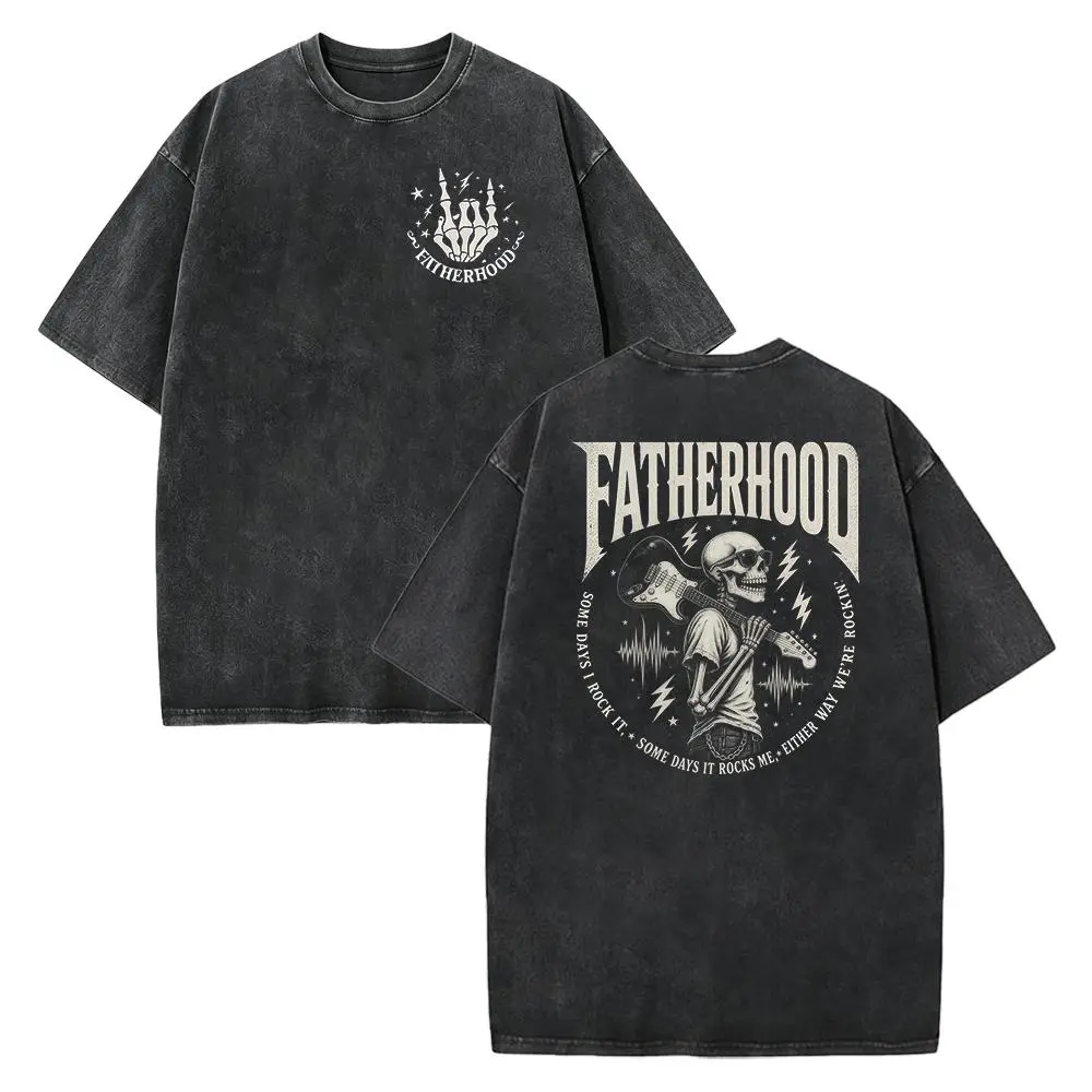 Fatherhood Skeleton Shirt, Dad Rock Shirt, Skeleton Dad Tee, Rocker Dad Shirt, Gift for Dad, Fathers Day Gift, Dad Life Tee