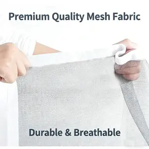 Adjustable Window Screen, Anti-Mosquito, Air Circulation, Multiple Sizes, Minimalist Style, Zipper for Easy Opening/Closing, Durable Fiberglass