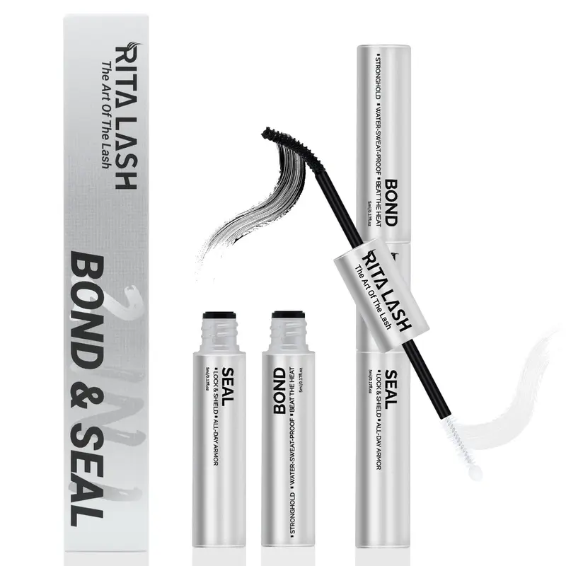 Ritalash Lash Bond Seal 2-In-1 Power, Strong Hold, Flawless Lashes, Long-Lasting, Sensitive Eyes, Pool-Proof, Rainy Day Proof, Weather, Makeup, Anti Smudge Waterproof