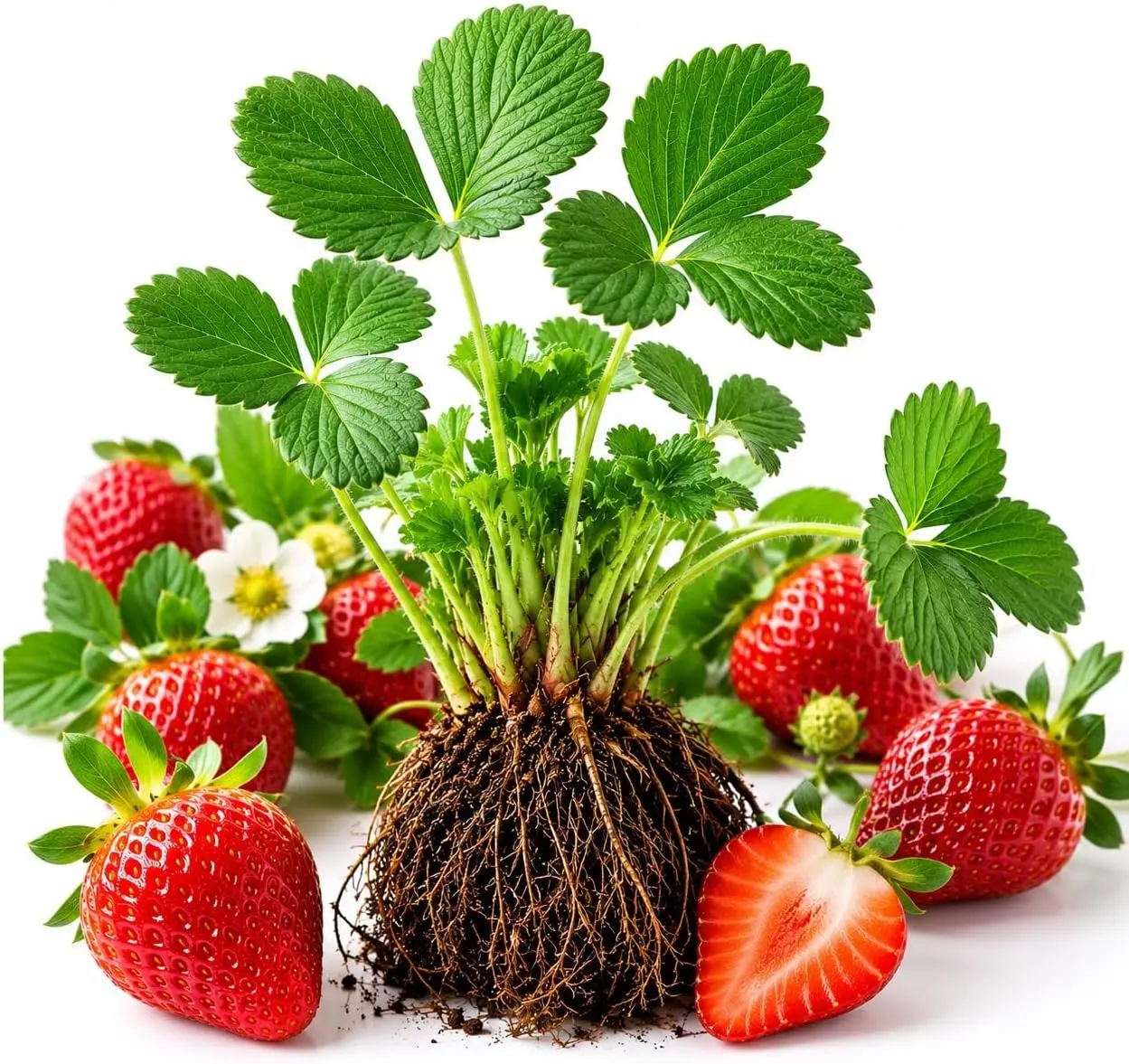 Rich Sweetness Strawberry Live Plants (10 Pack) – Everbearing Strawberry Starts for Outdoor Gardens & Containers – Sweet, Large Red Berries – Non-GMO Fruit Plants