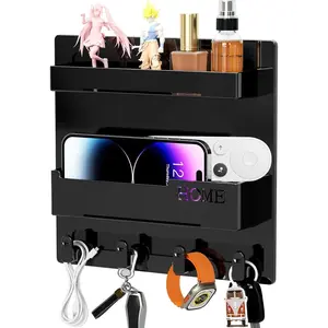 Bedside Wall Organizer, Wall Mount Self Stick , Cute Room Decor Aesthetic, Girls Room Decor, Cool Stuff for Bedroom Storage and Organization