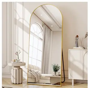 71"x26" Arched Full Length Mirror Floor Mirror Full Body Standing Mirror, Gold