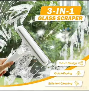 3 in 1 Glass Squeegee Cleaner for Windows Mirrors Desktops Home Car Windshield Window Cleaning Tool Squeegee Scraper for Glass Cleaning multifunctional silicone  squeegee floors steam mop Multipurpose