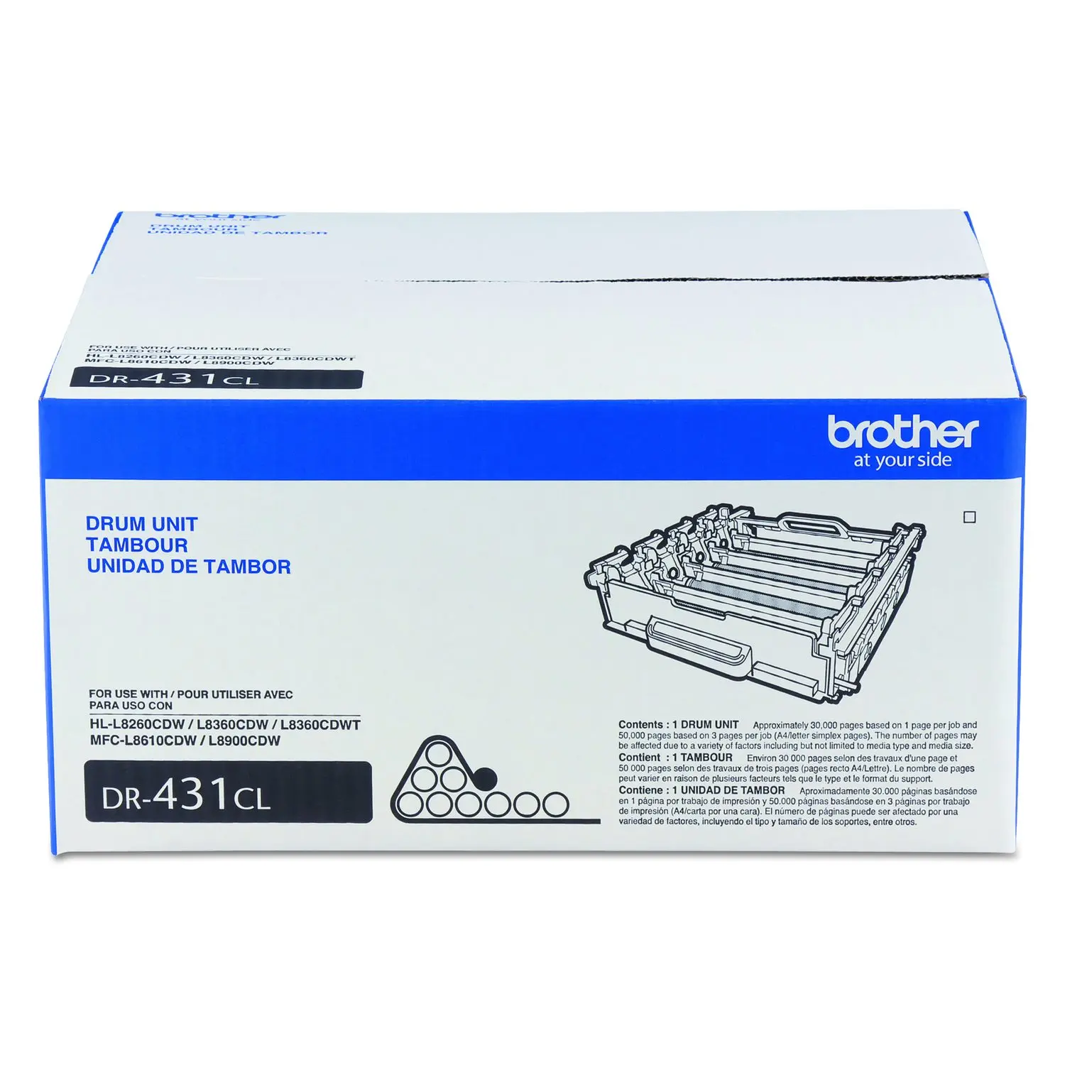 Brother DR431CL Genuine Drum Unit - Genuine Part, High Yield, 30,000 Pages for Printing (Computers & Office Equipment)