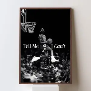 Michael Jordan Dunk Poster, Motivational Quote Print