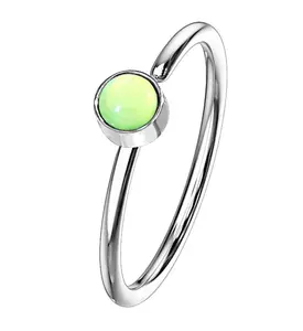 20G Green Micro Escent Stainless Steel Nose Ring Hoop