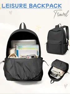 Student Fashion Campus, Colorblock Design, Ideal for Daily Commute and Sports, Durable Book Bag with Laptop Protection, Trendy Backpack