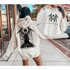 Retro Vintage Sleep Token Hoodie, 2 Sides Reaper Angel Tee, Tour Merch for Men Women, Perfect Gifts for Fans, Stylish and Comfortable Wear	