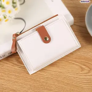 Women's Small Cute Mini Wallet - Slim Shape, Compact Storage, Lightweight Aesthetic Card Holder with Coin Pocket, Solid Colors for Daily Use, Travel