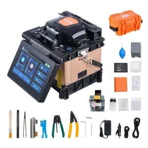 VEVOR Fiber Fusion Splicer 4 Motors, Clad Alignment Fiber Optic Splicer 6s Splicing 13s Heating, Fiber Splicer Machine with 5 Touch Screen, 3 in 1 Fiber Holder, 7800mAh Battery for SM MM DS NZDS