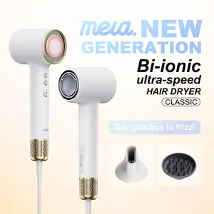 【MERA Classic】Bi-Ionic Ultra-speed Hair Dryer Fast Hair Care Smooth Blower Drying Salon Results Blowdryer with Magnetic Diffuser & Concentrator for Women One Button Safe Mode cUL Certified Lightweight Travel