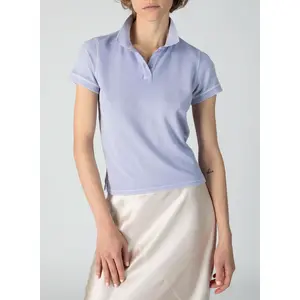 Pique with Wash Short Sleeve Polo Skyflower