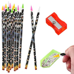 16Pcs Rhinestone Picker Self Adhesive Wax Pencil Diamond Art Rhinestone Applicator Nail Point Drill Pen Dotting Gem Pick up Tool for Nail Art DIY with Pencil Sharpener