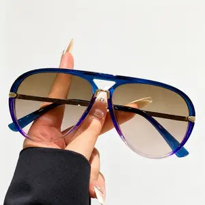 2026 New Retro Aviator Women's Sunglasses - Gradient Multi-Color Shades, Versatile Street Style Glasses, Sports & Outdoor Accessories for Women, Ideal for Outdoor & Casual Daily Use