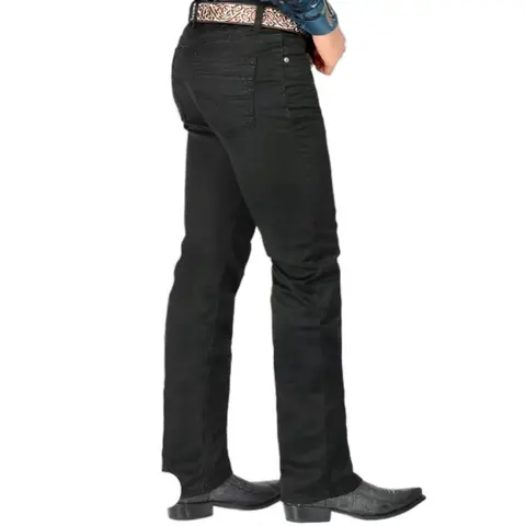 Pantalón Vaquero Liso en Negro