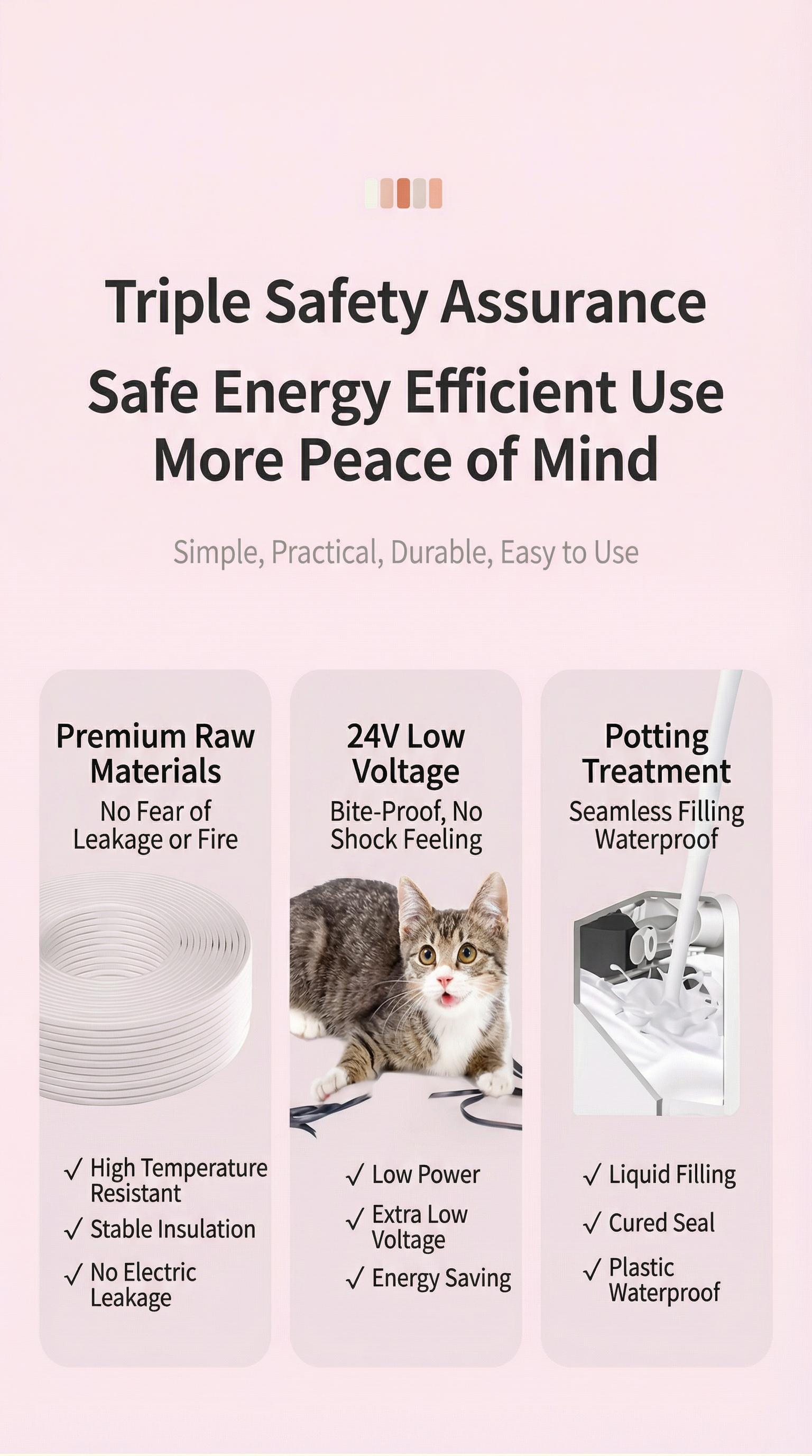 GTplayer 3L Large Capacity Automatic Pet Water Fountain, Brown Frosted Transparent Tank, Ultra-Quiet Pump & Filtration Circulation System, For Indoor Cats & Dogs, Continuous Water Supply, Easy to Clean, Smart Pet Care, New Trend of Home Pet Supplies