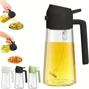 Oil Spray Bottle, Pressurized Spray Glass Oil Spray Pot, Summer Essentials Kitchen Barbecue Oil Spray Bottle Dispensers Lid Does not apply