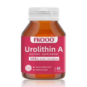 FKOOO Urolithin A 500mg -Add urolithin mixture， Cell Cleansing Supplement, Improve muscle endurance and strength，Helps maintain energy metabolism，60 Capsules