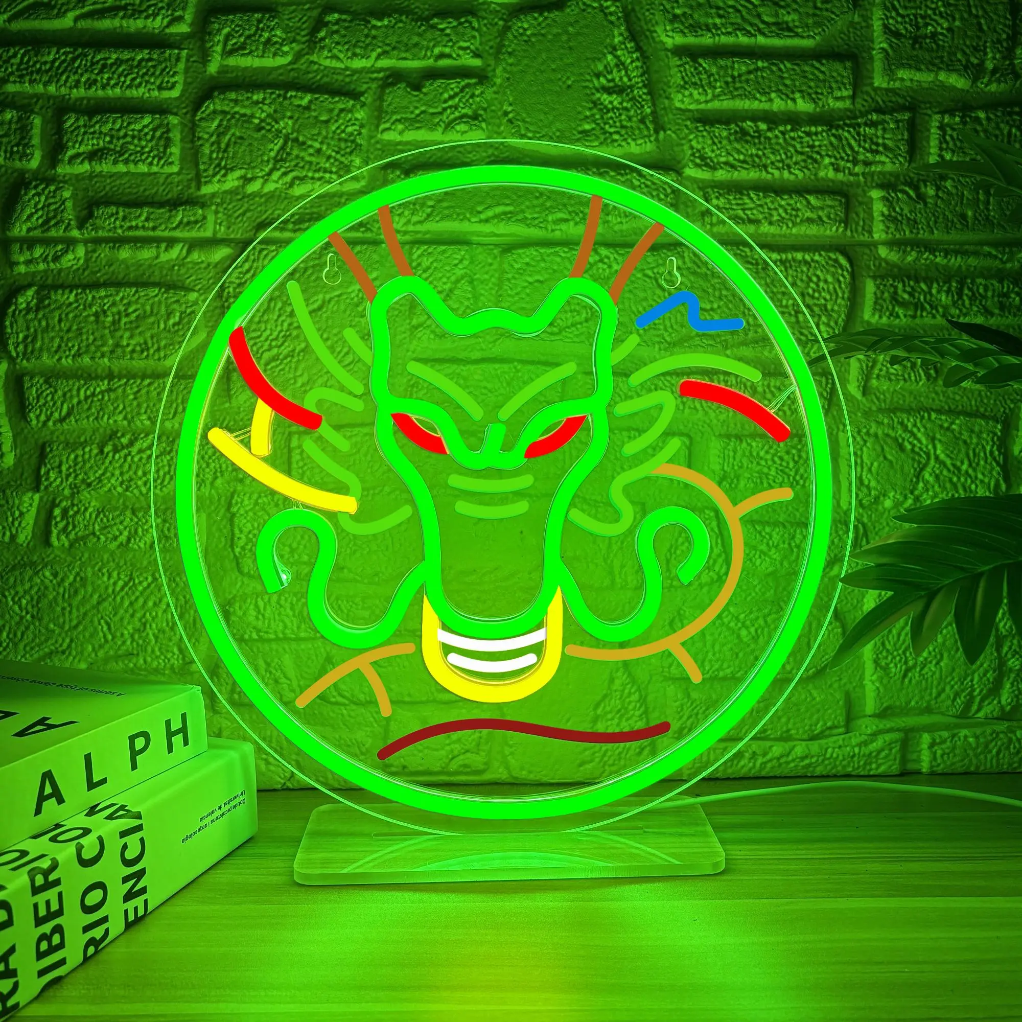 Luminous Dragon LED Neon Sign - USB Powered Wall Mounted Room Art Decoration, Decorative Wall Light, LED Neon Lights, Led Lighted, Vivid Green Light, Suitable for Bedroom, Game Room, Dorm, Bar and Man Cave Party,Club