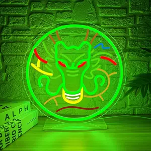 Luminous Dragon LED Neon Sign - USB Powered Wall Mounted Room Art Decoration, Decorative Wall Light,  Vivid Green Light, Suitable for Bedroom, Game Room, Dorm, Bar and Man Cave Party,Club