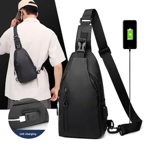 2026 New Men's Bag: Outdoor Large Capacity Men's Chest Bag, Fashionable, Simple, Casual, Trendy Single Shoulder Crossbody Bag