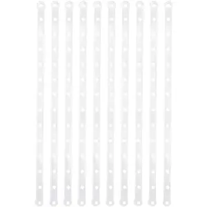 36pcs Plastic White Display Hanger Strips,Coordinate Heavy Weight Plastic Displays Stable Hanger Connector (White)