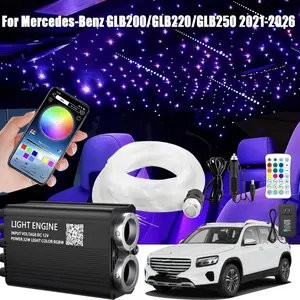 Starlight Headliner Kit , Sound Activated Fiber Optic Star Lights for Car Roof Decor with Remote Control/Bluetooth App For Mercedes-Benz GLB200/GLB220/GLB250 2021-2026