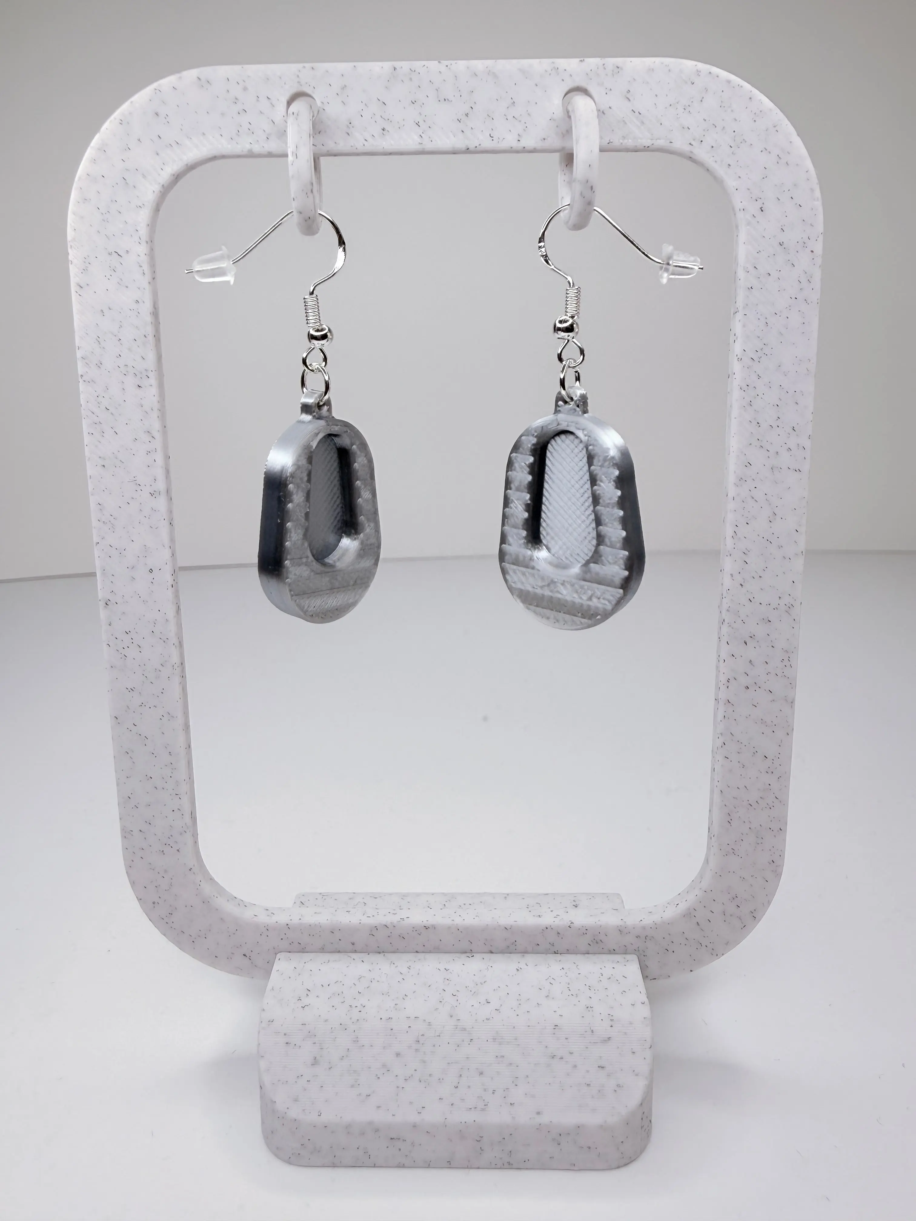 Silver Medical Bed Pan-Inspired Costume Earrings, Fashion Accessories for Daily Wear