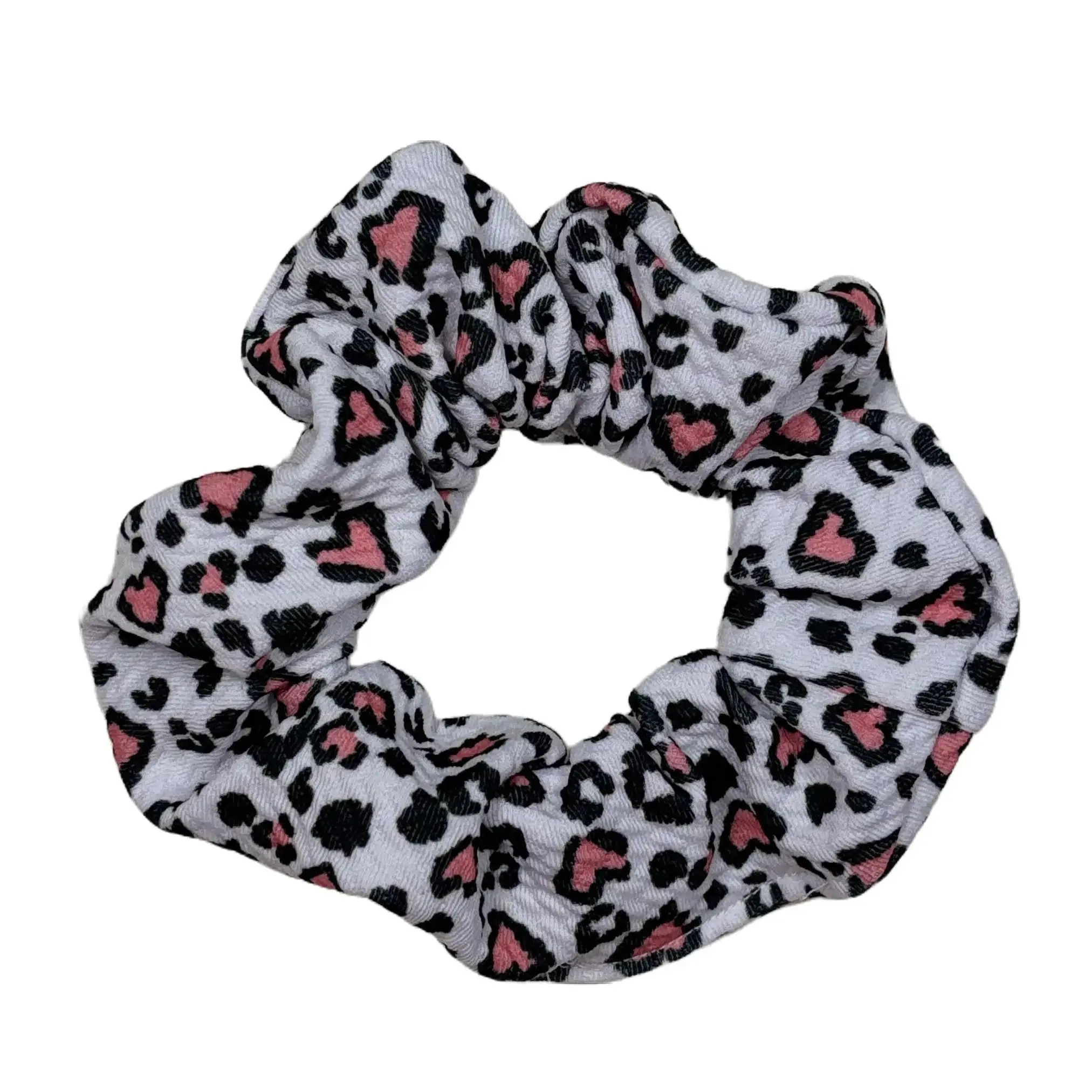 Leopard Heart Scrunchie | Valentine Print Hair Scrunchie