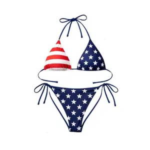 Sexy USA Flag Swimsuit! Patriotic 4th Of July Two Piece Set Bikini. Grab These Top Trending Target Swimsuits 2026 For Your Summer Beach - Mothers day gift