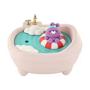 Golden Lion Pink Bathtub Humidifier, Mini USB Cute Cartoon Air Humidifier for Desk, Home, Office - 14.8x10.5x11.4CM