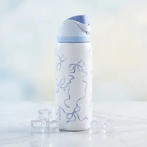 Owala FreeSip 32oz Tied And True Blue Bows Limited Edition Water Bottle Insulated Stainless Steel Leak Resistant Travel Tumbler