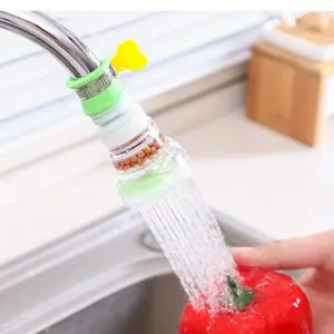 5-Pack Splash-Proof Faucet Extender & Water-Saving Filter System - Telescopic Shower/Sink Tap Filter with Plastic Housing, Compatible with & Bath Sinks (Plumbing Devices)