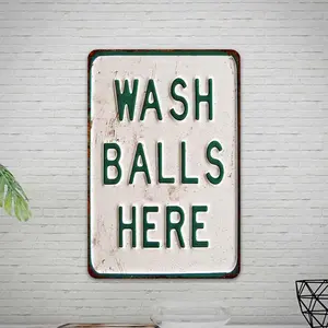 Wash Balls Here Sign Funny Signs Golf Decor Funny Bathroom Sign Man Cave Sign Golfer Gifts Golf Lovers Gift For Him Fathers Day Gift