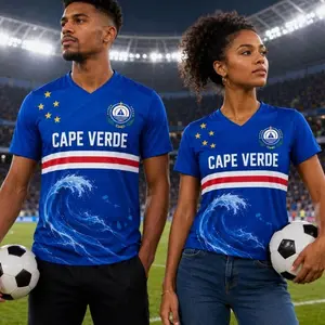 Cape Verde Soccer Jersey  Cape Verdean Flag Shirt, Football Jersey Gift for Men Women 7 1W4 F3B