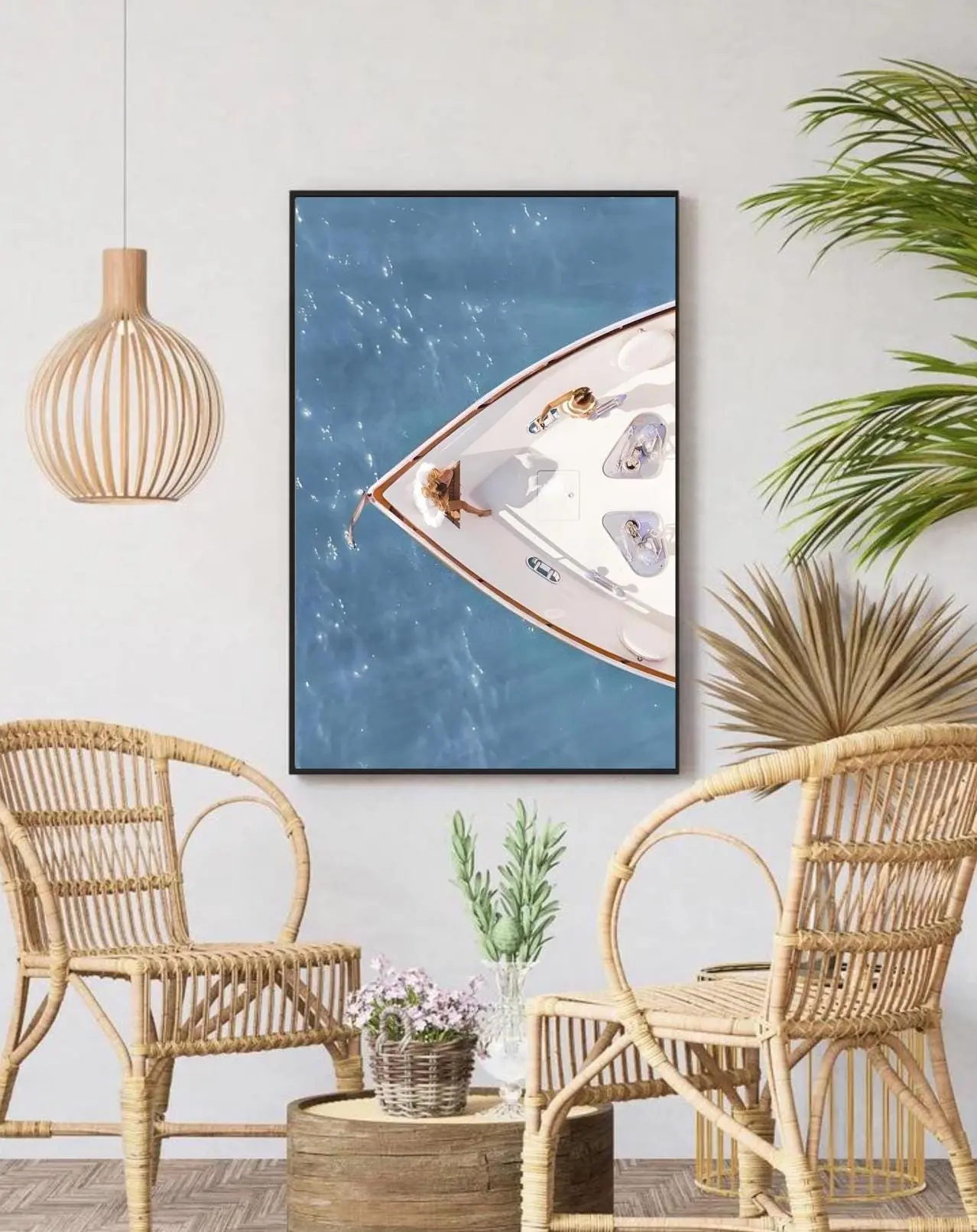 Luxury Yacht Print, Old Money Aesthetic Poster , Old Money Nautical Decor, Fashion Magazine Style