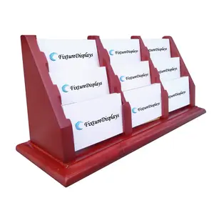 FixtureDisplays® 9-Pocket Business Card Holder Countertop Display Rack 104143