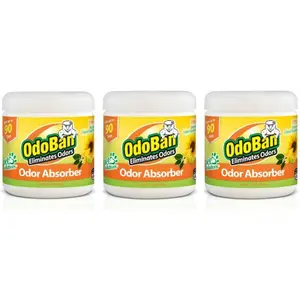 OdoBan Solid Odor Absorber Eliminator for Home and Small Spaces, Citrus Scent,  Ounces Each, Pack