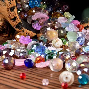 660 Pcs Crystal Glass Beads for Jewelry Making Suncatcher Faceted Bicone Assorted Loose Sparkly Beads for Bracelets Necklace Pendants Jewelry Making Supplies