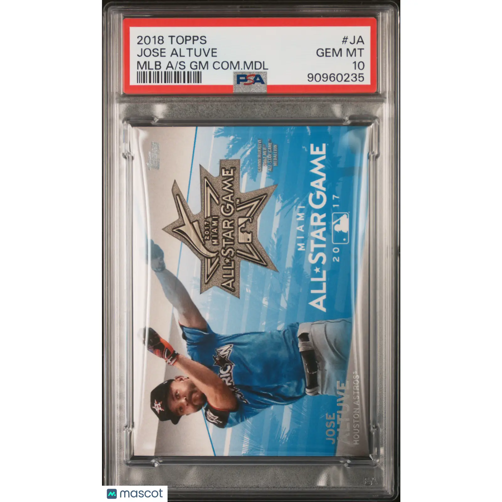 Jose Altuve PSA 2018 Topps MLB All Star Game Medallion #JA 10 90960235 POP 1