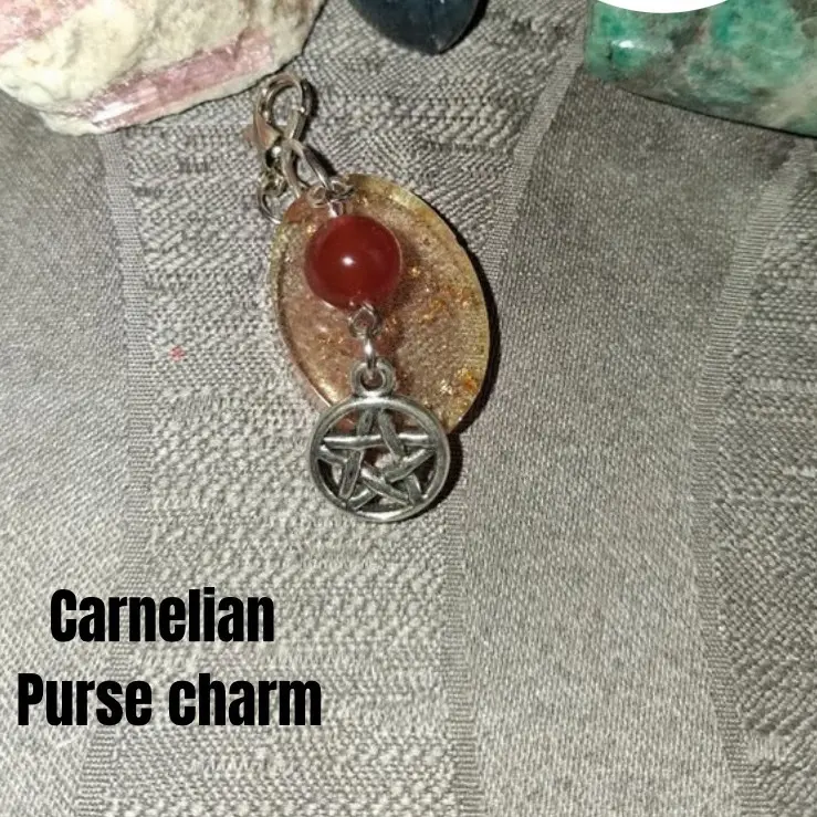 Carnelian Purse Charm - Stylish Accessory for Handbags, Keychains