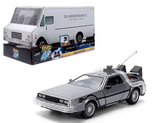 Jada 1:24 Back To The Future 40th Anniversary Time Machine with Truck Packaging